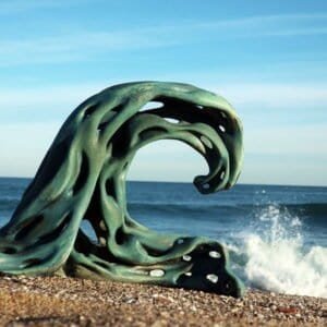 ceramic wave sculpture