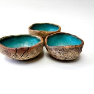 organic turquoise bowls