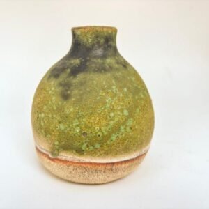 Lichen Bloom green Stoneware Bottle