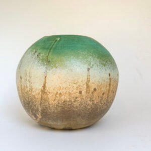 round stoneware vase