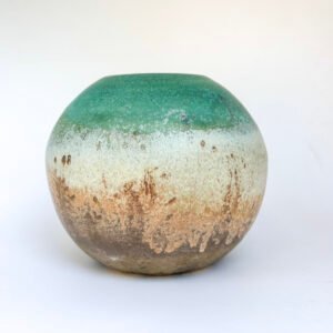 round stoneware vase
