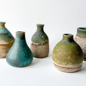 earthy rustic ceramic bottles