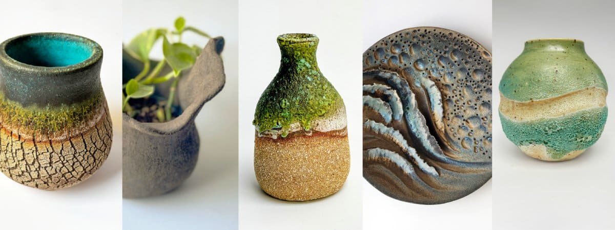 ceramic vessels, plates, artworks by amelia johannsen