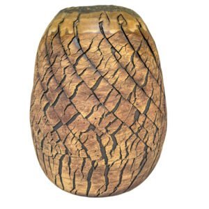 large textured stoneware vase by Amelia Johannsen
