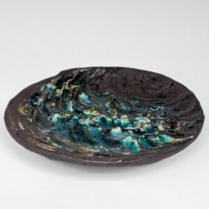 ocean art hanging abstract ceramic plate