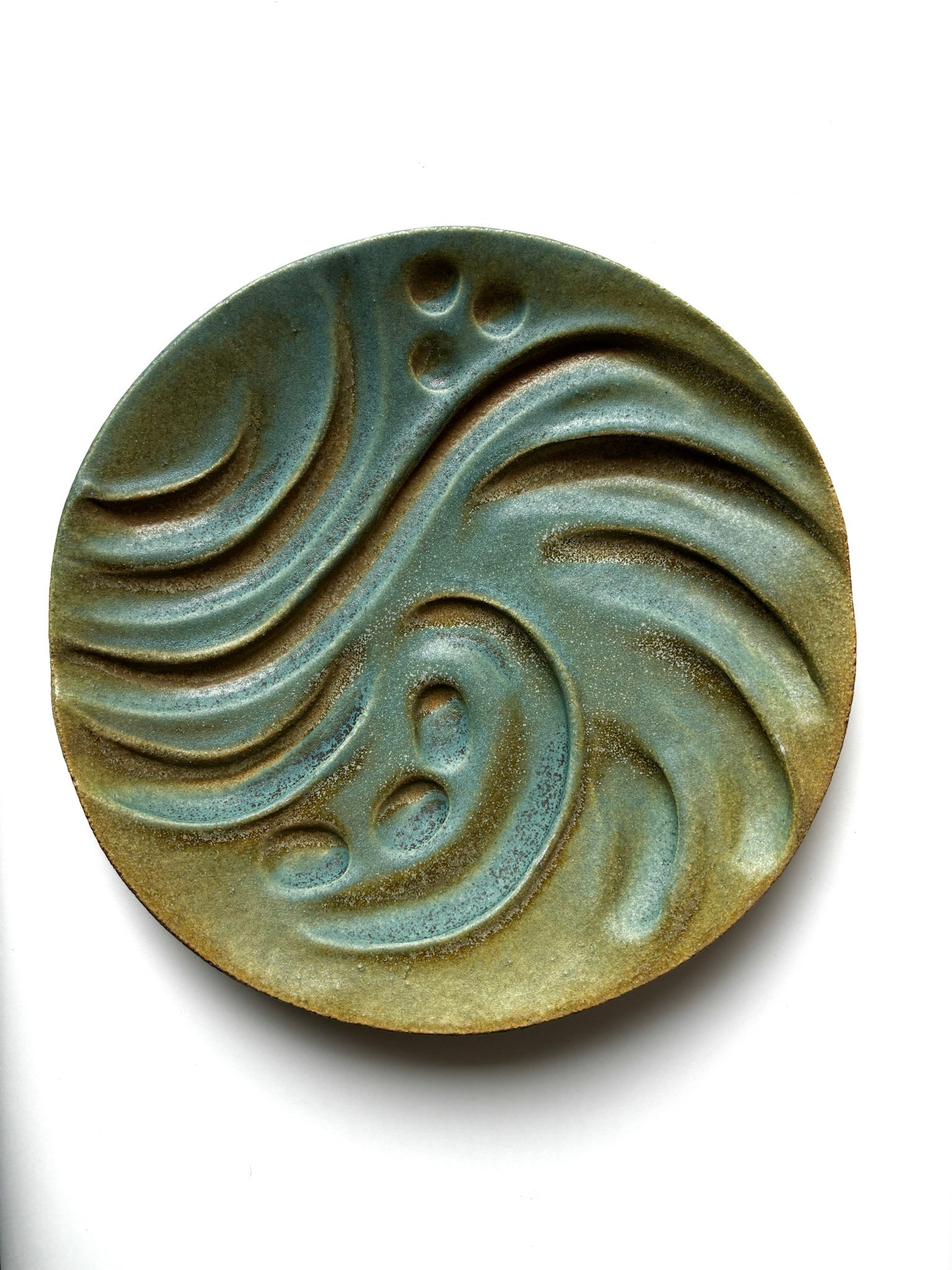 undercurrent ceramic art plate