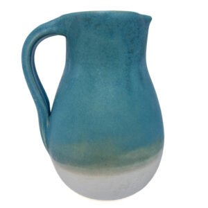 handmade turquoise ceramic pitcher