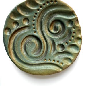 swirl design ceramic wall art