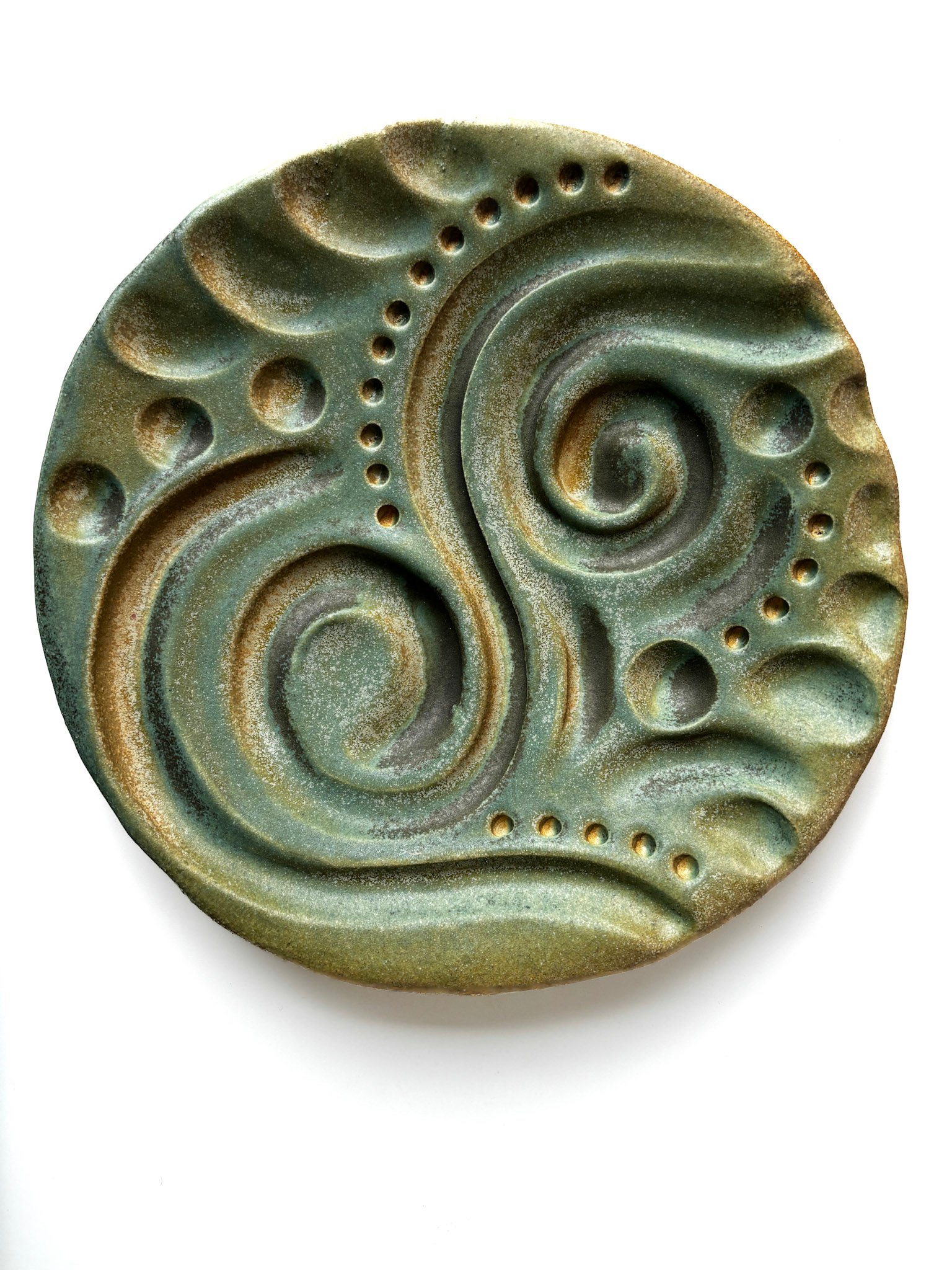 swirl design ceramic wall art