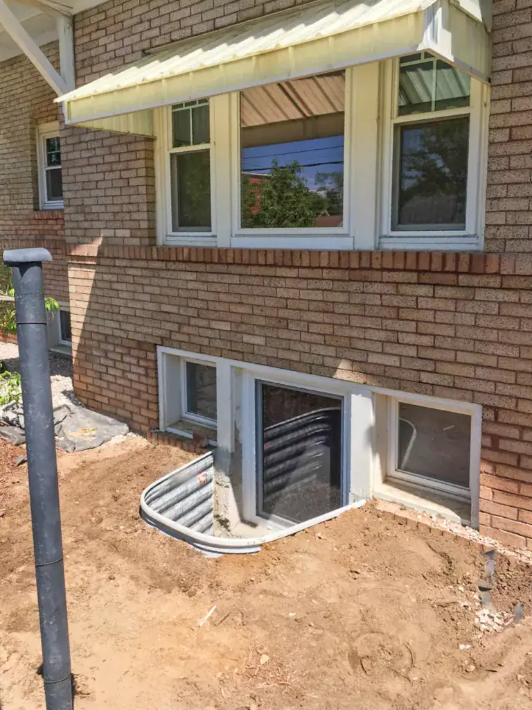 Egress window installed by American Me Egress