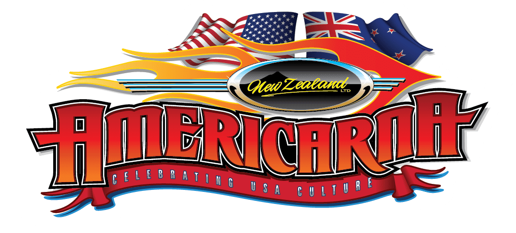 Vintage American cars at Americarna event in New Zealand, celebrating USA culture and automotive heritage.