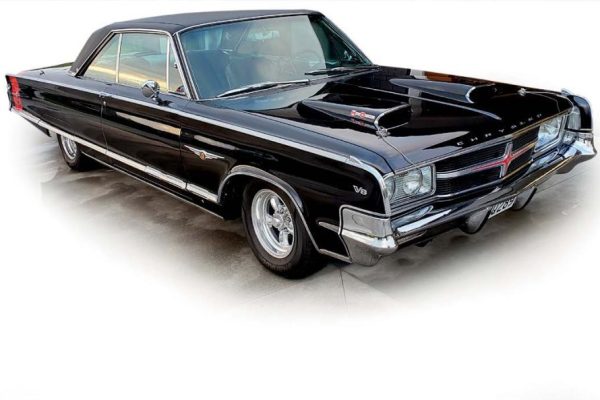 Black classic muscle car, vintage 1960s American car, detailed front view, iconic customised vehicle, Americarna New Zealand event relevance.