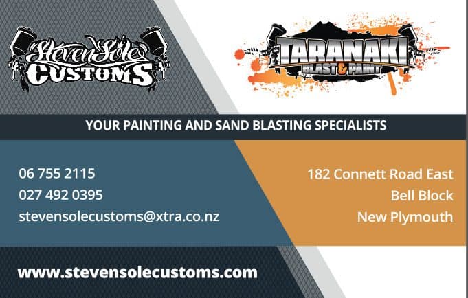 Custom car paint and sandblasting services at Taranaki Fast & Paint in New Plymouth, NZ.