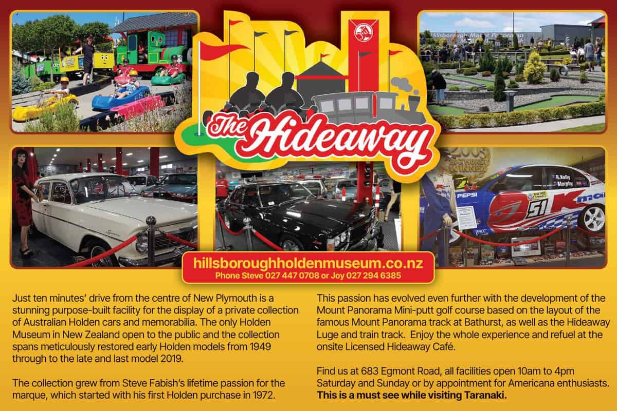 Vintage Australian Holden cars on display at The Hideaway, Hillsborough Holden Museum.