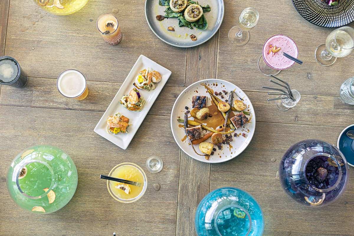 Colourful cocktails and gourmet dishes served at Americarna celebration in NZ.