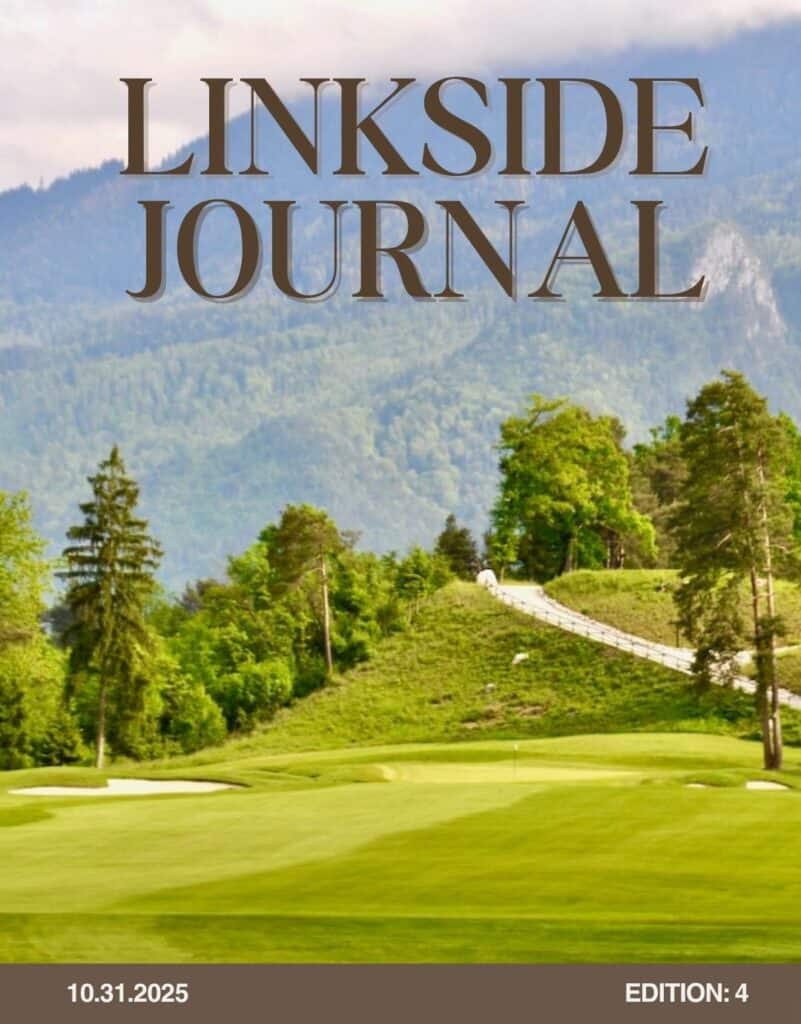 Golf course with scenic mountains backdrop