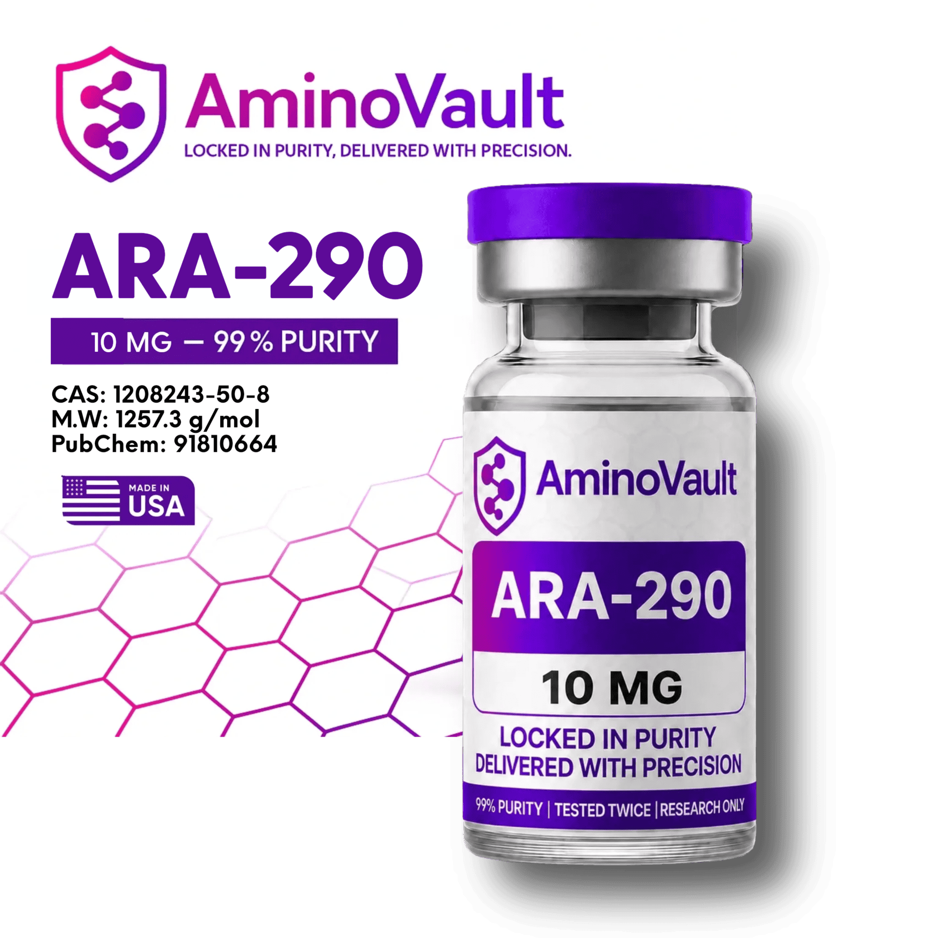 ARA-290 research peptide at AminoVault
