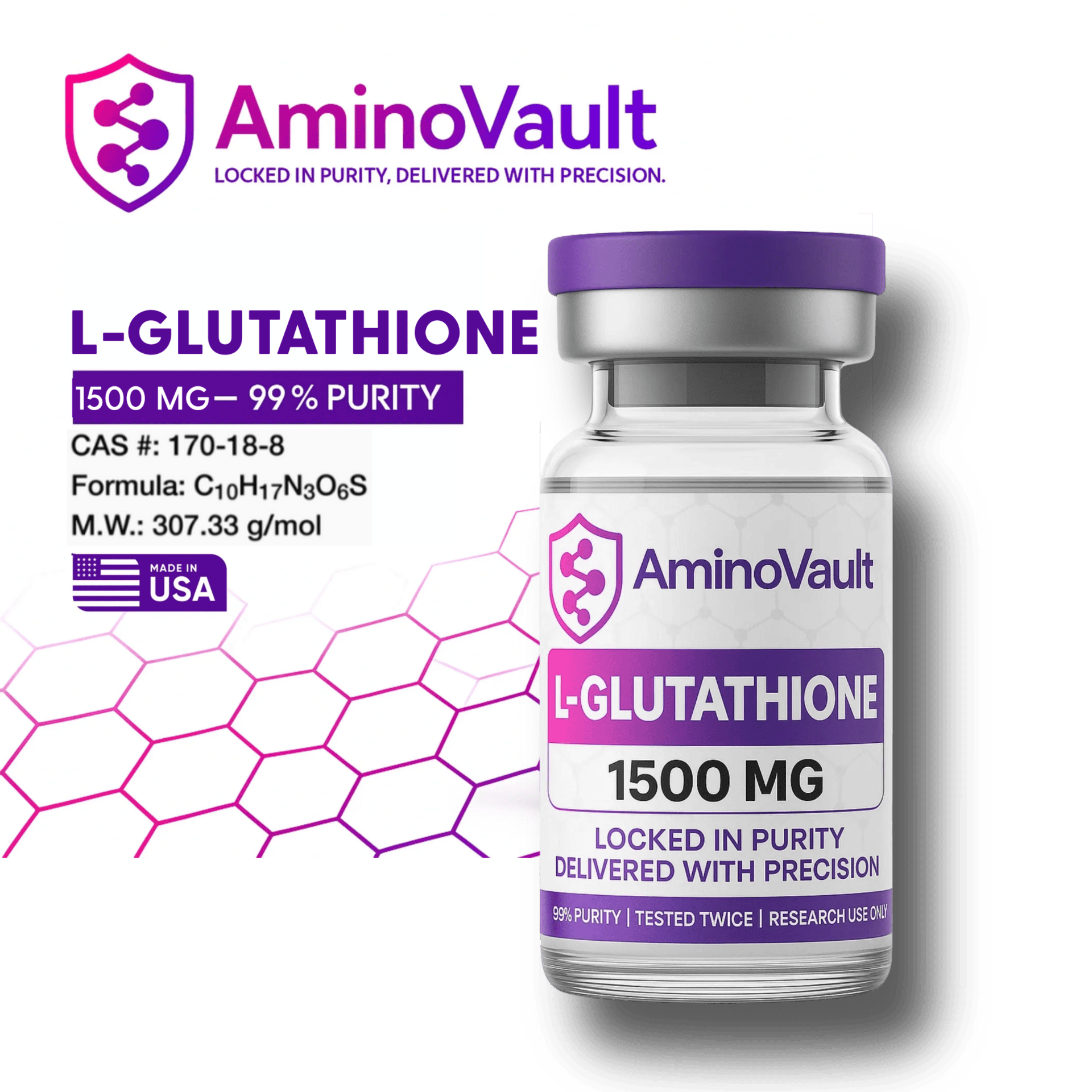 L-Glutathione – 99%+ Research Peptide | AminoVault