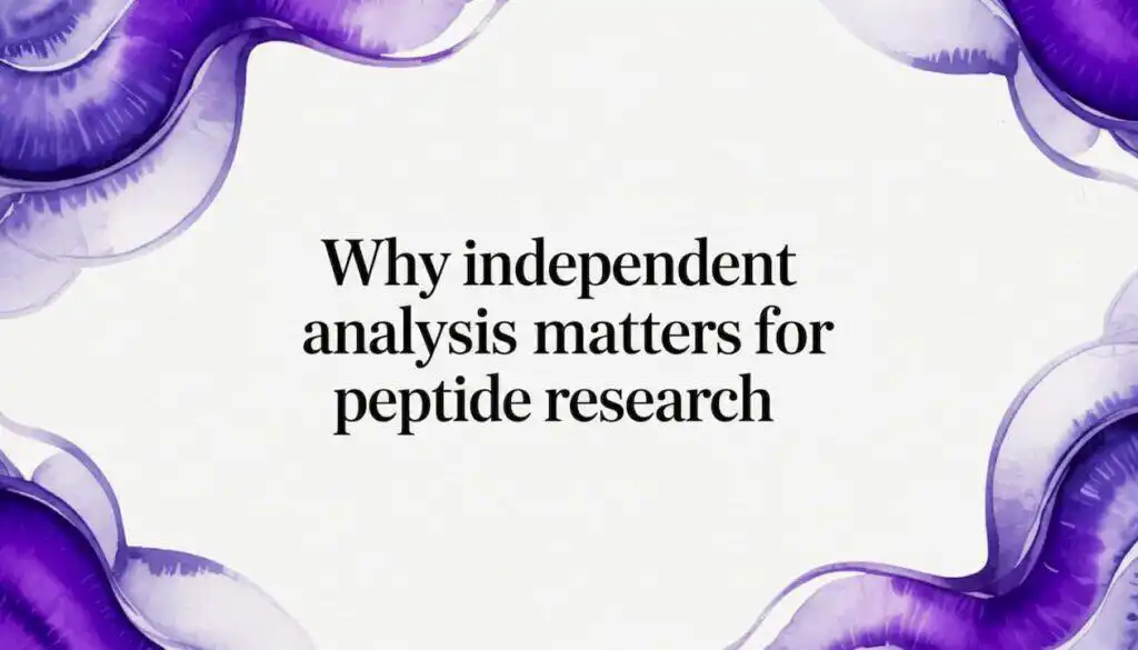 Idependent analysis for peptide research at AminoVault