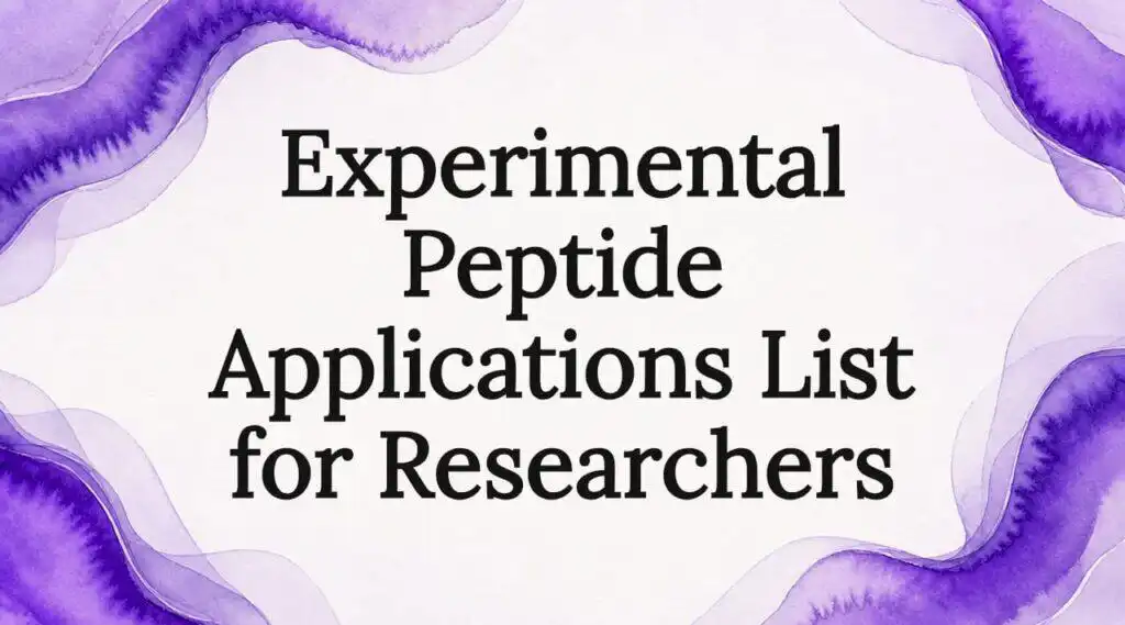 Experimental peptide applications