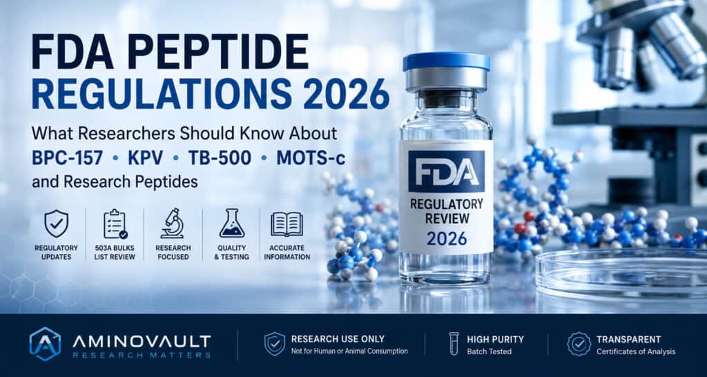 AminoVault | Verified Research Peptides Made in the USA and Tested Twice for 99% Purity