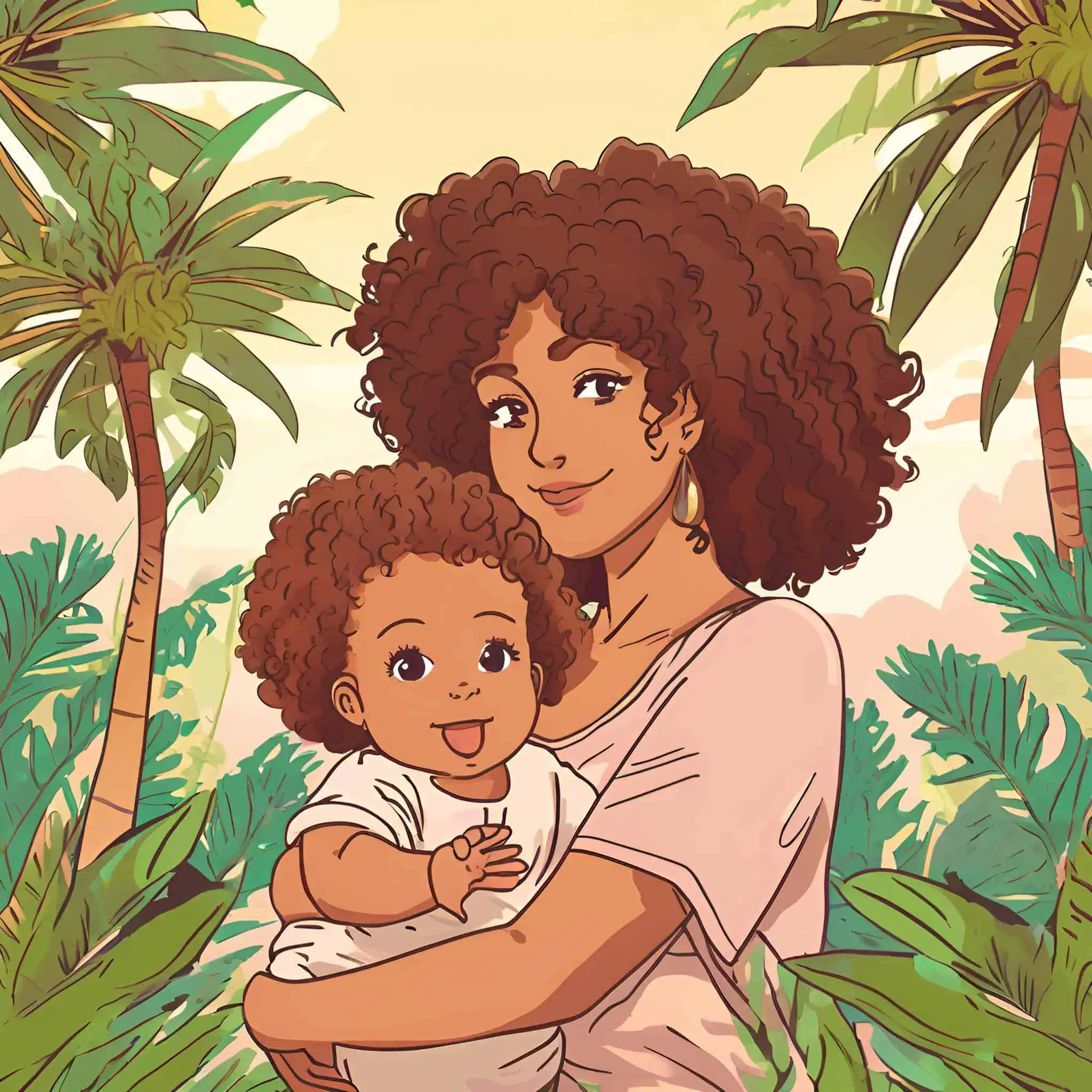 Mother and toddler bonding over wellness and self-care