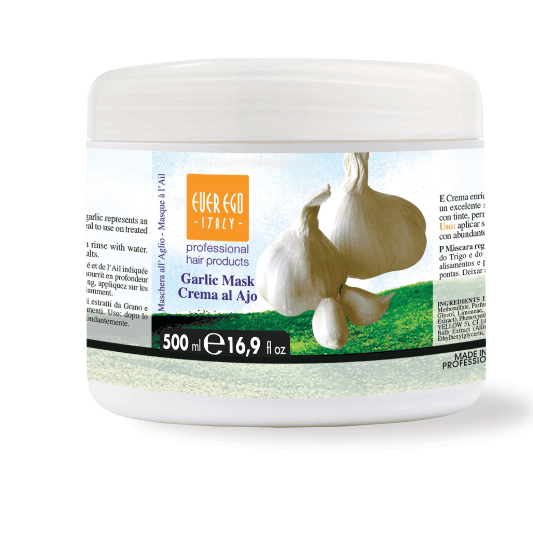 Ever Ego Italy Garlic Hair Mask 500ml - protein-rich deep conditioner for damaged or weak hair