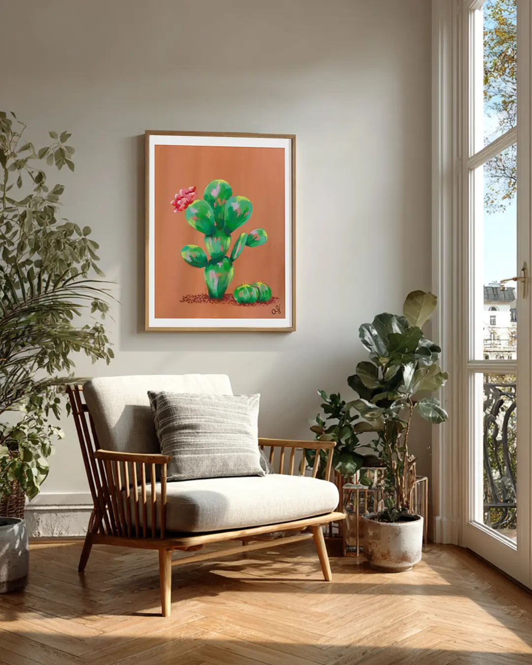 Floral Cactus Print - Image 2