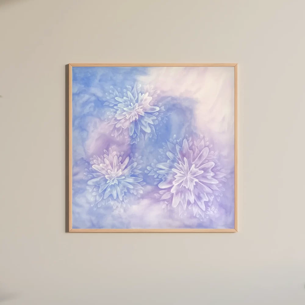 Ethereal Flowers Print Pink and Purple