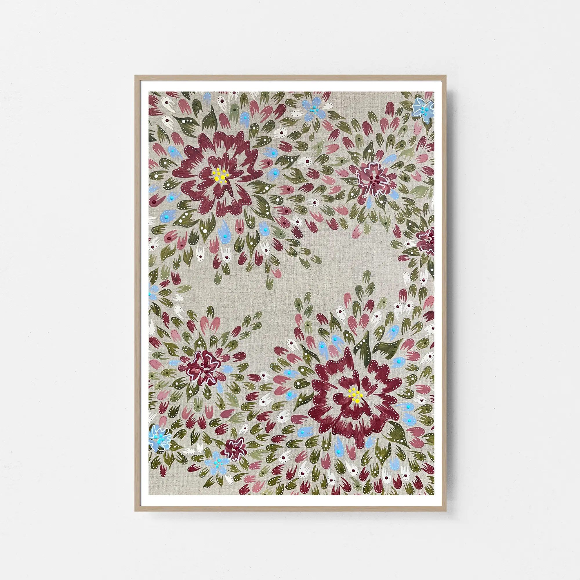 Eloísa floral abstract art print by Andrea Segura from the Floral Dance series