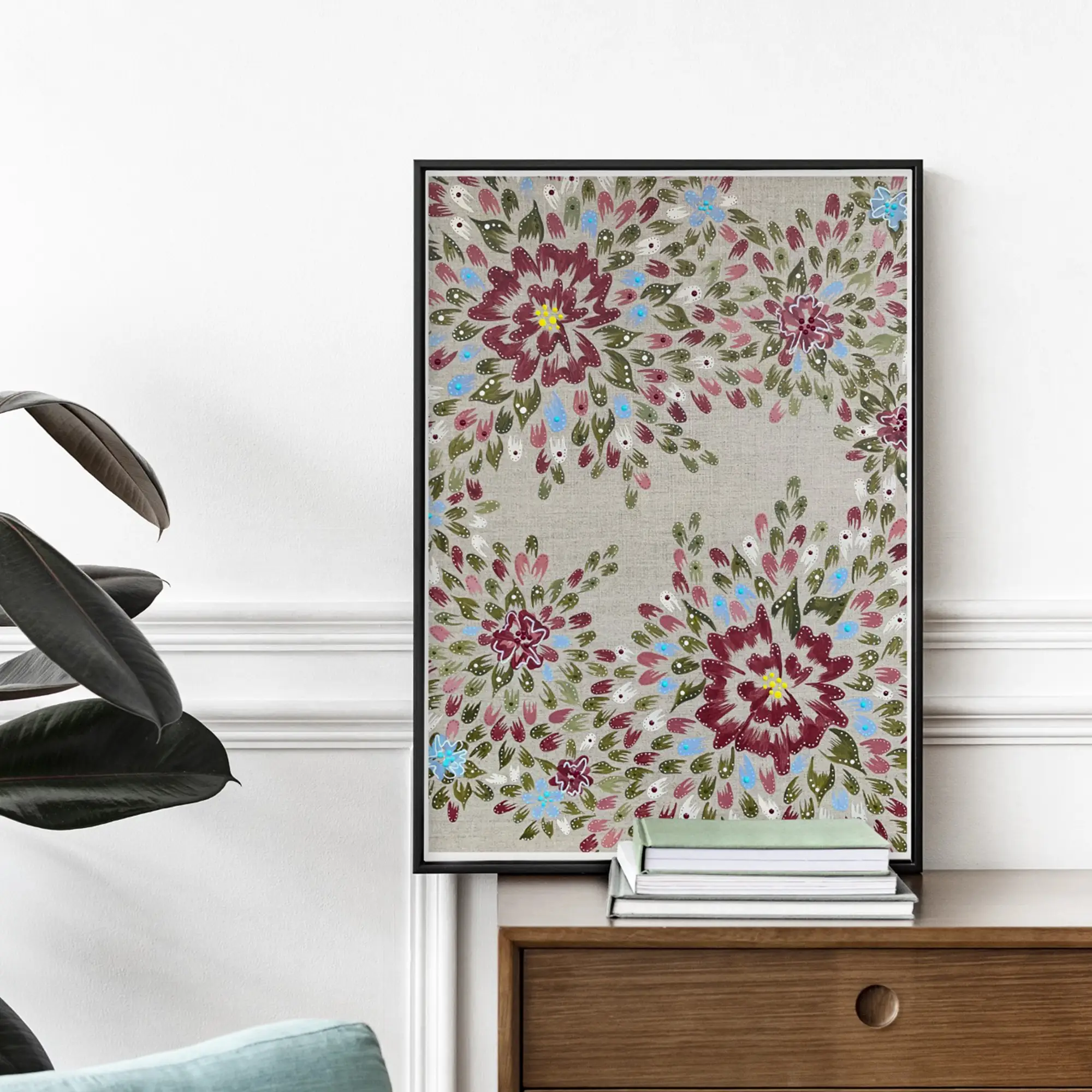 Eloísa floral abstract art print by Andrea Segura from the Floral Dance series