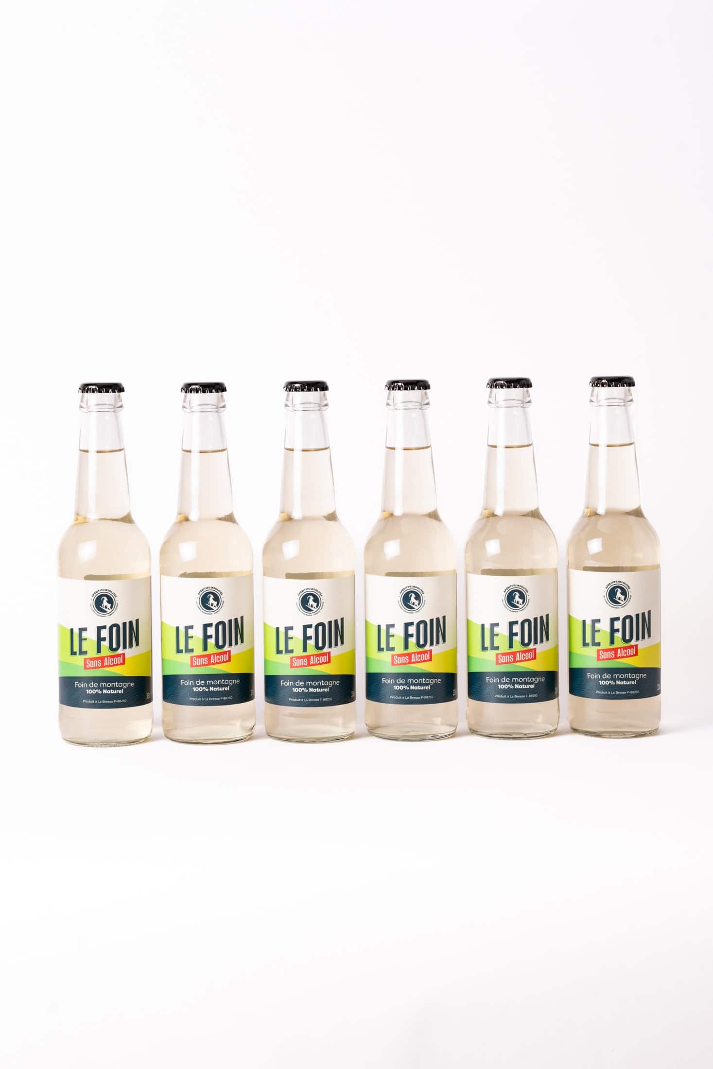 Bouteilles de boisson insolite "Le Foin" pour apéritifs originaux et naturels.