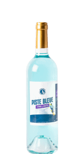 Bouteille de piste bleue, aperitifs citron et violette alcoolisés des Vosges 75cl