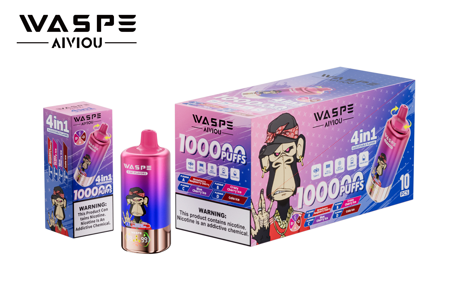 WASPE 4-in-1 100000 Puffs Einweg-Vape – Image 2
