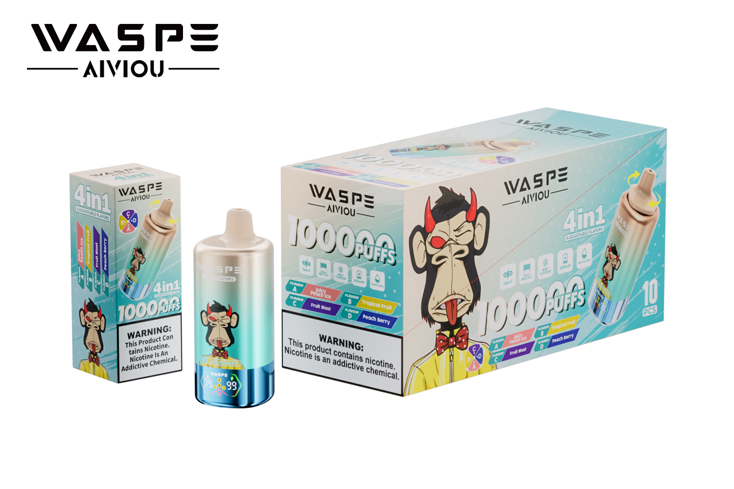 WASPE 4-in-1 100000 Puffs Einweg-Vape – Image 6