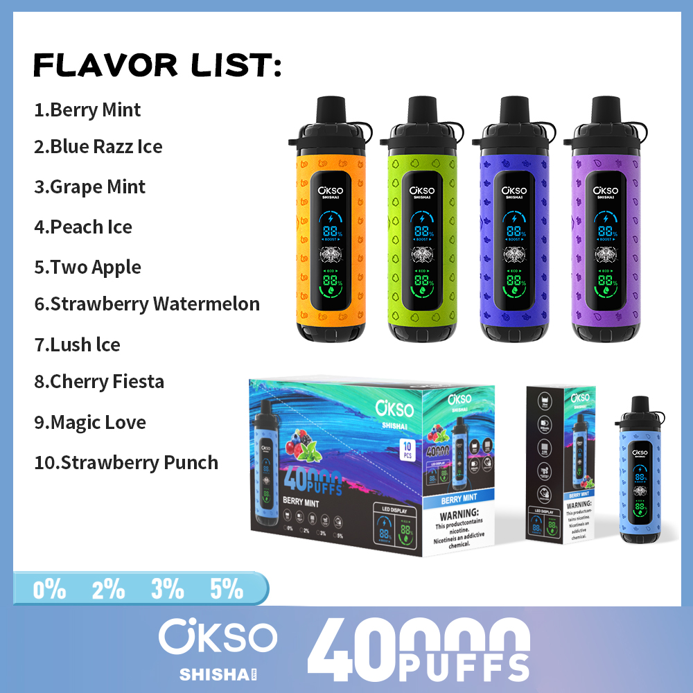 OKSO Shisha Max 40000 Züge Einweg-Vape - Afbeelding 11
