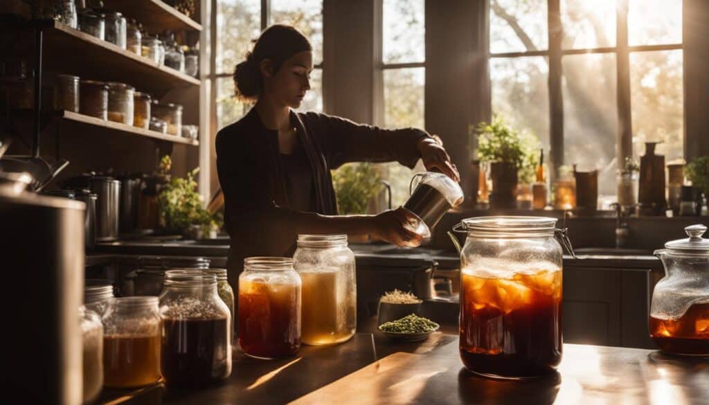 kombuchan valmistaminen kotona