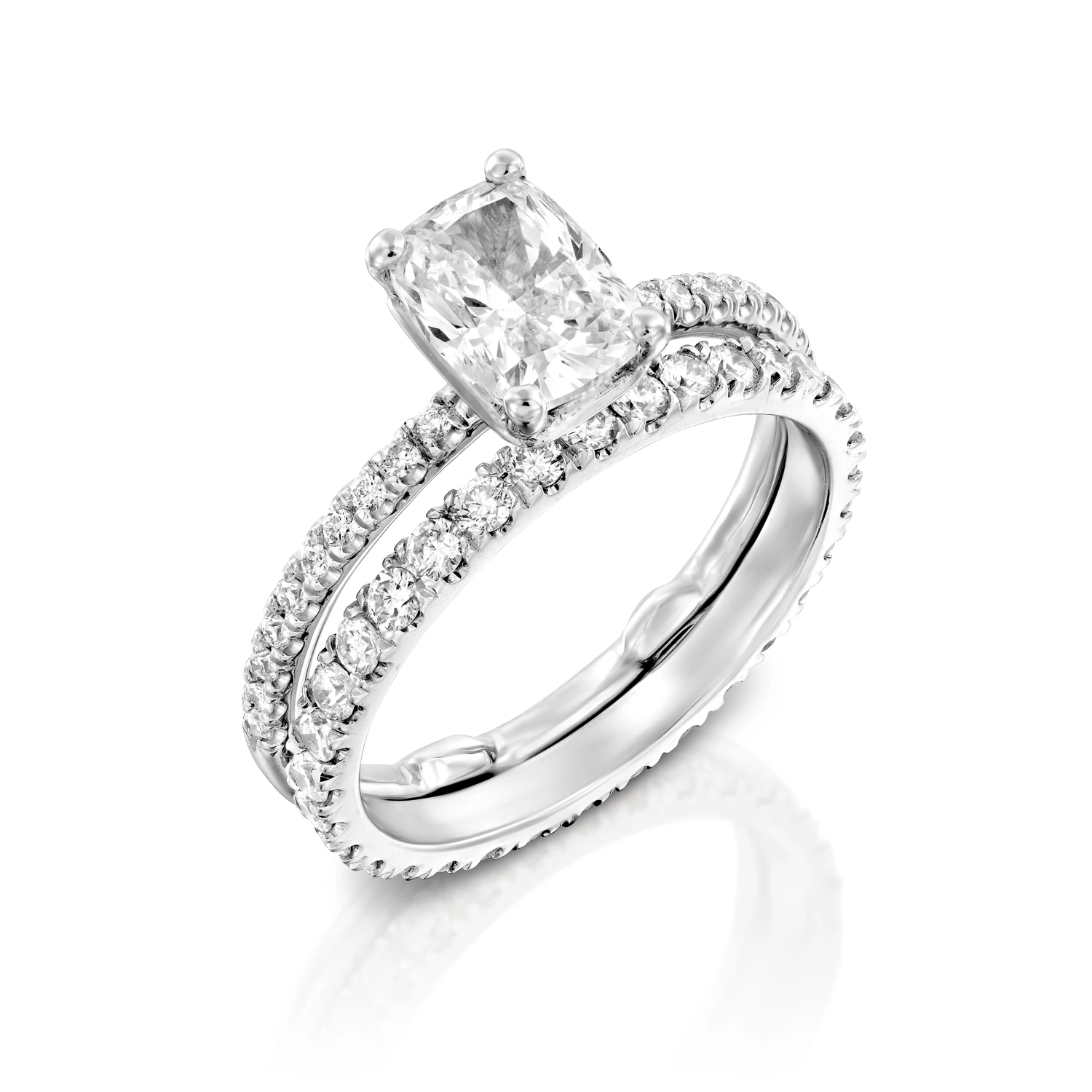 ⁦טבעת סוליטר קושן⁩ – תמונה ⁦2⁩