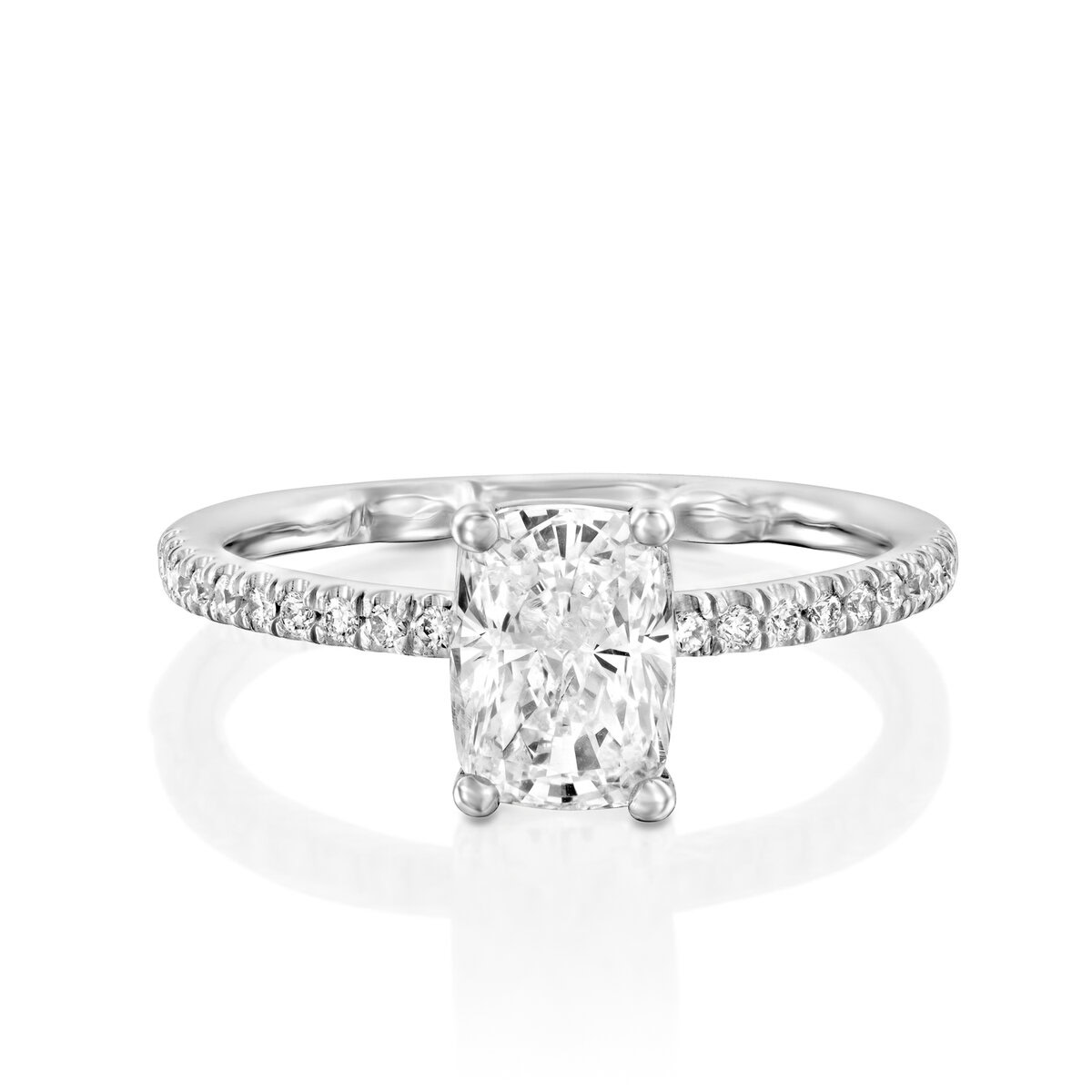 ⁦טבעת סוליטר קושן⁩ – תמונה ⁦4⁩