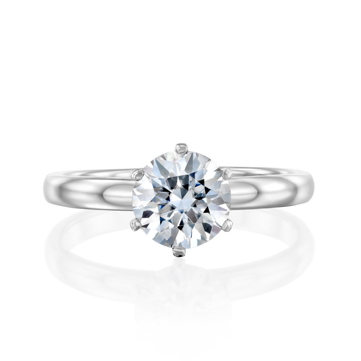 טבעת טיפאני קלאסי 6 שיניים 1.00ct