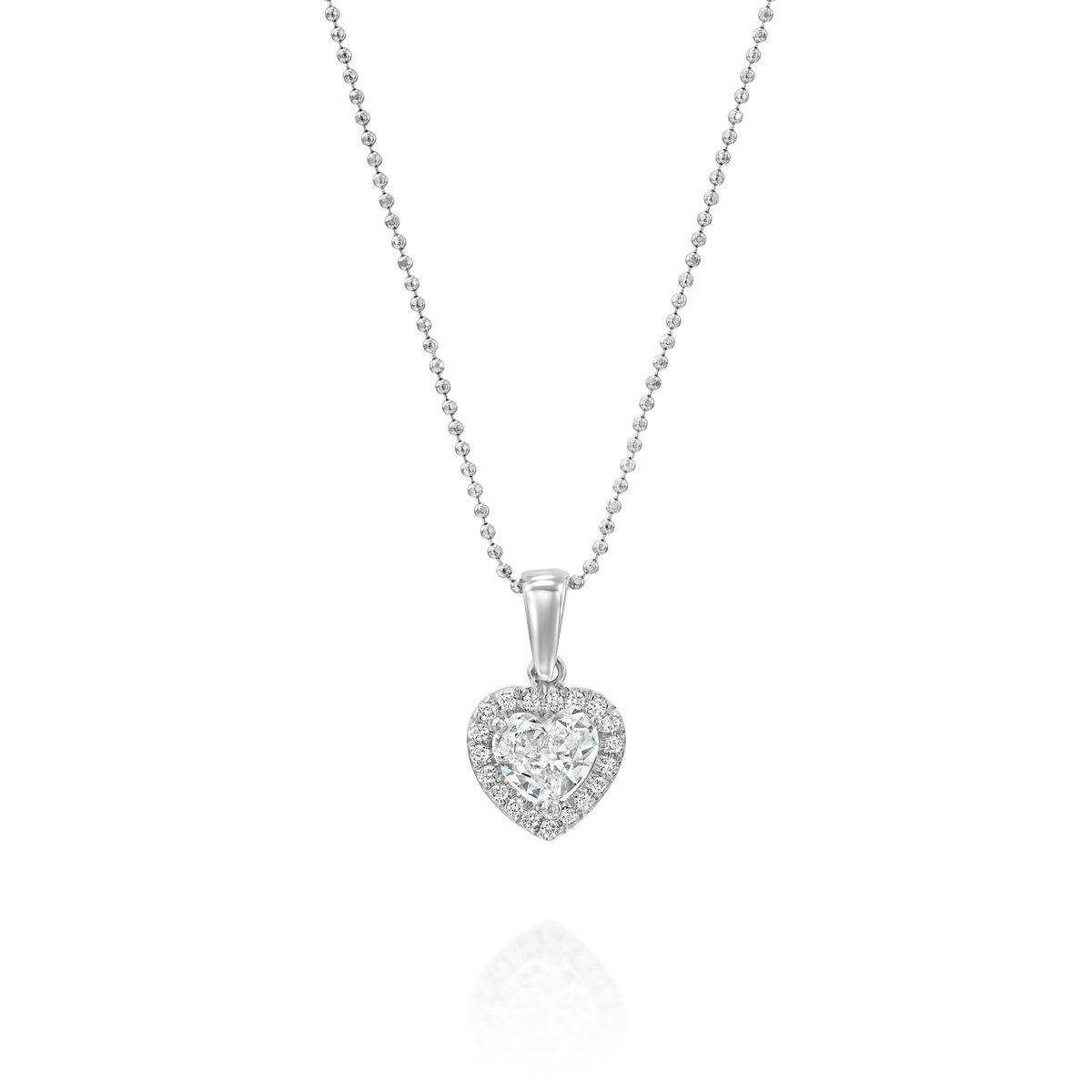 תליון לב משובץ יהלומים