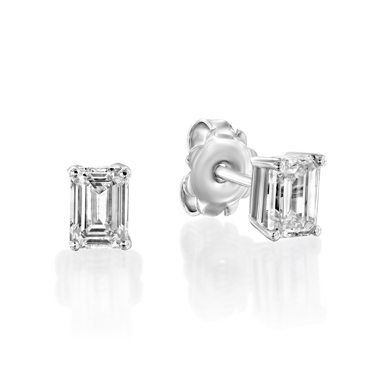 עגילי יהלומים "אמרלד"