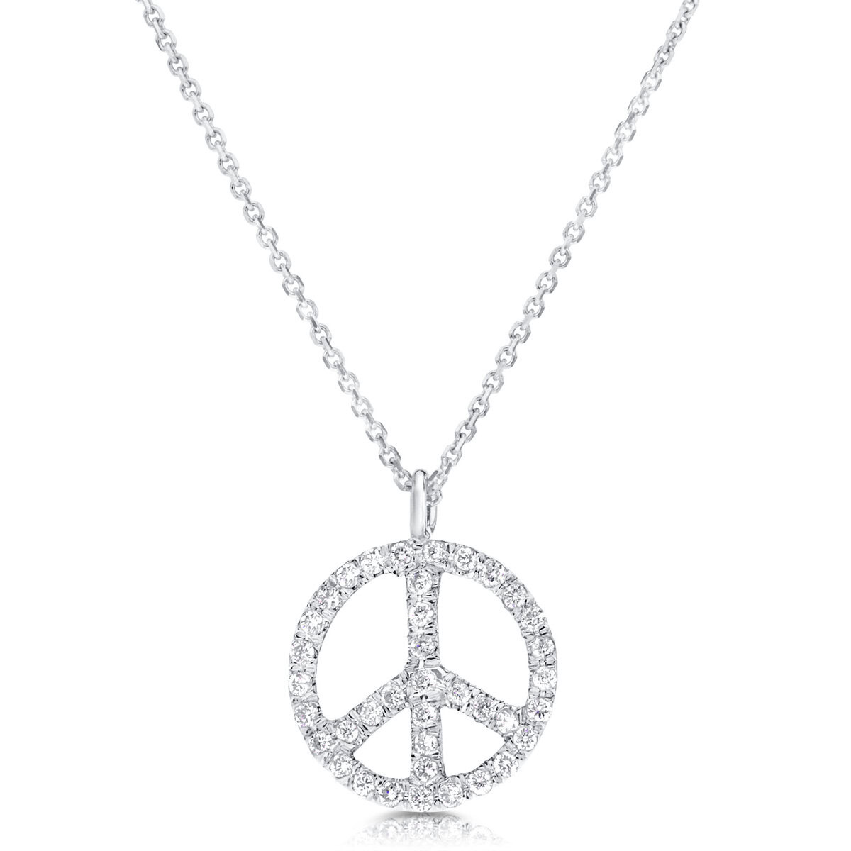 תליון סמל שלום משובץ יהלומים