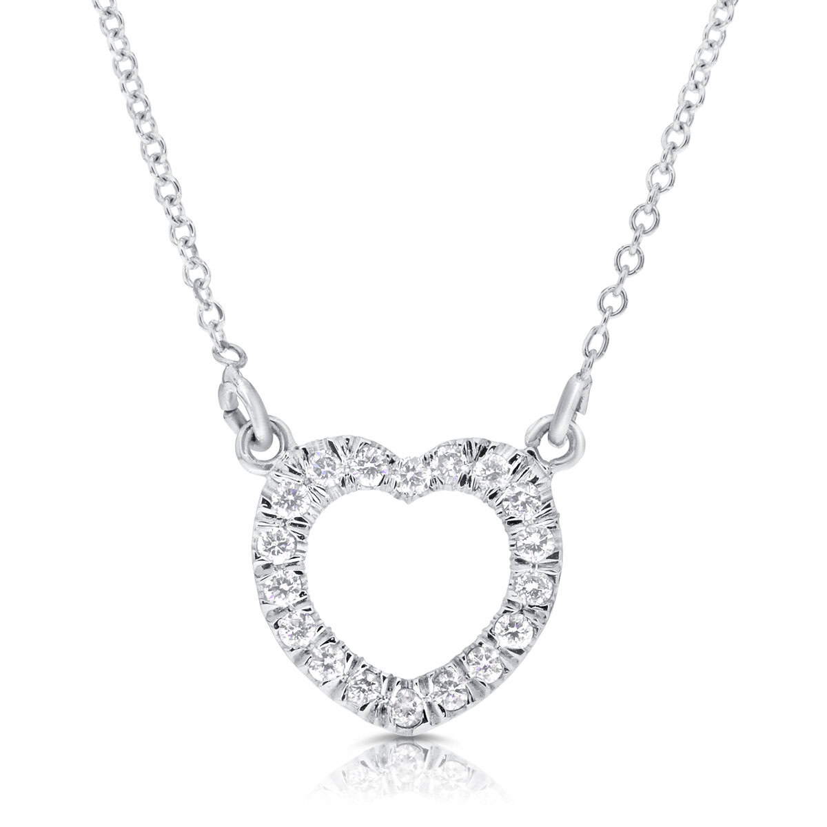 תליון יהלומים לב רחב