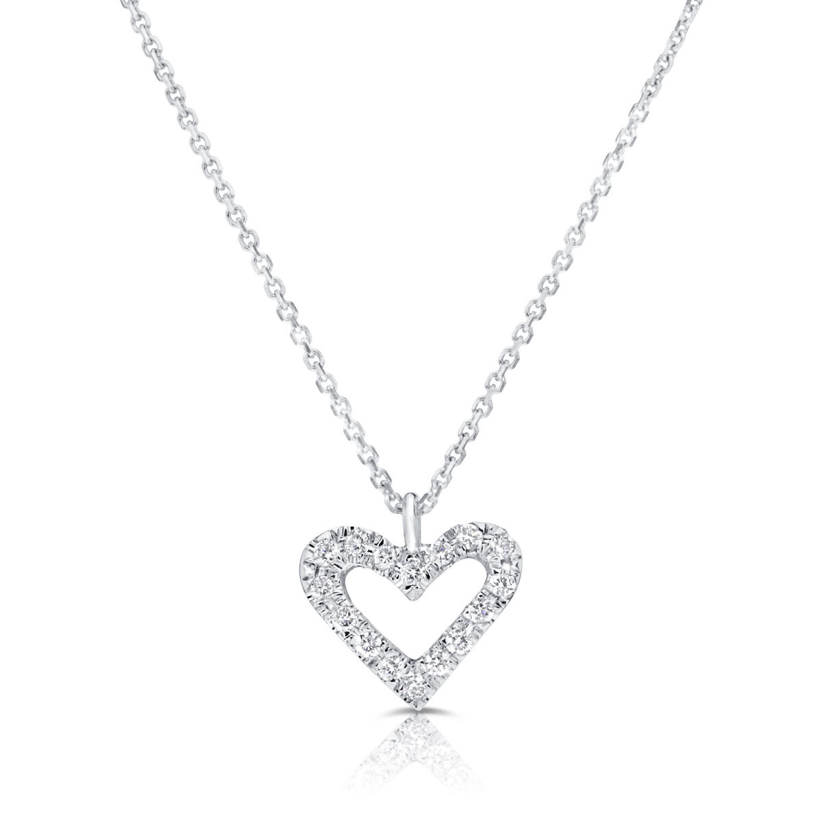 תליון יהלומים לב קטן