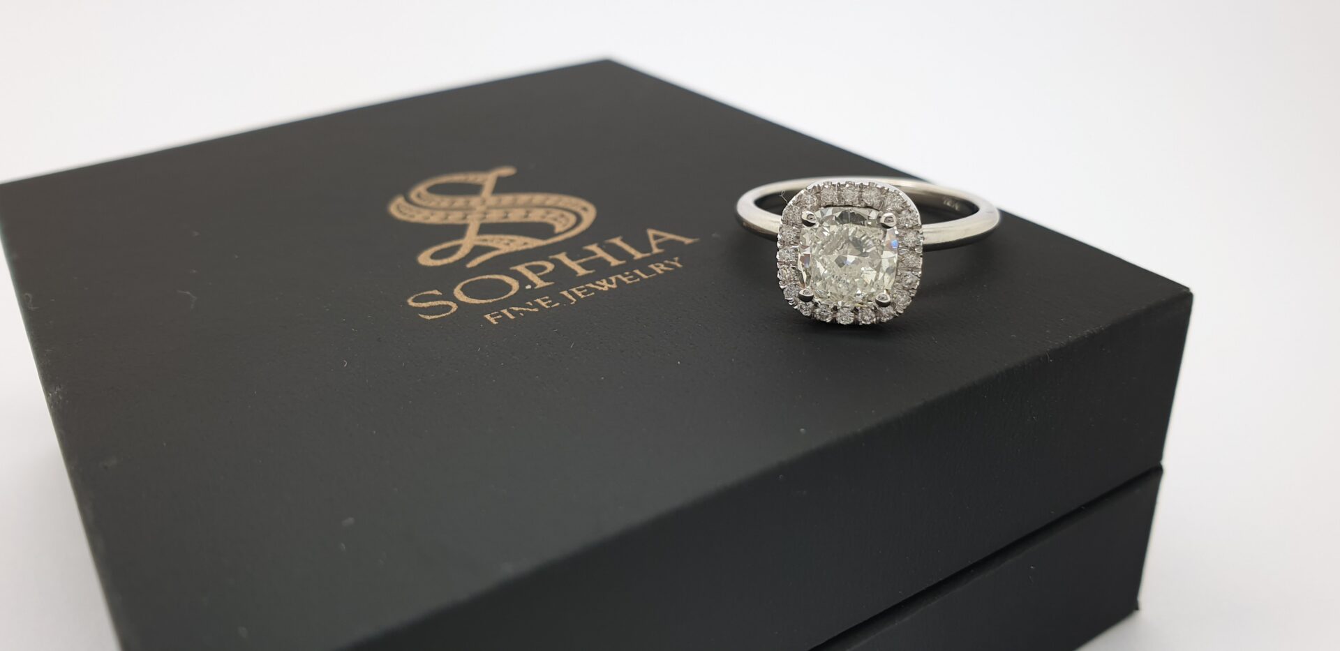 ⁦טבעת "קושן" 1ct⁩ – תמונה ⁦3⁩