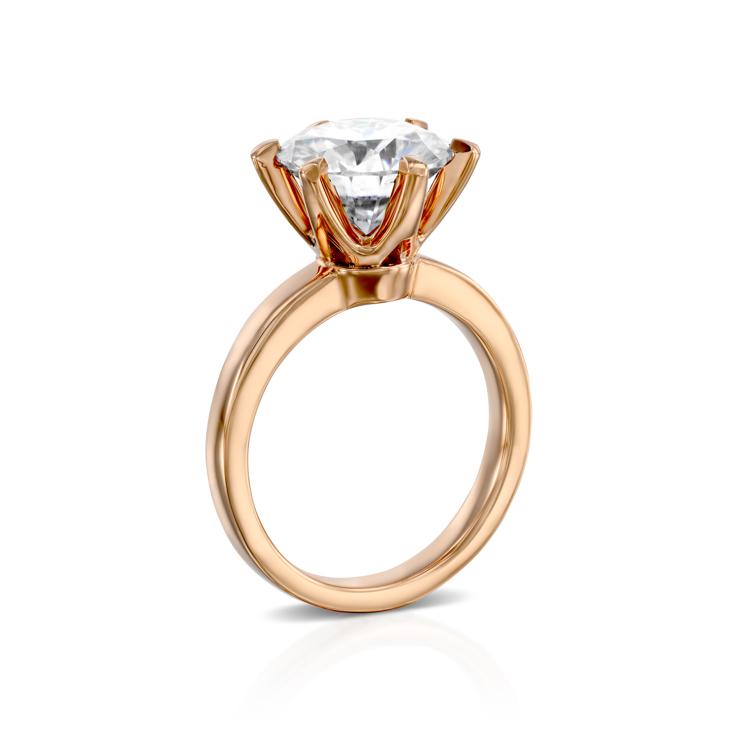 טבעת סוליטר 3 קראט יהלום מעבדה