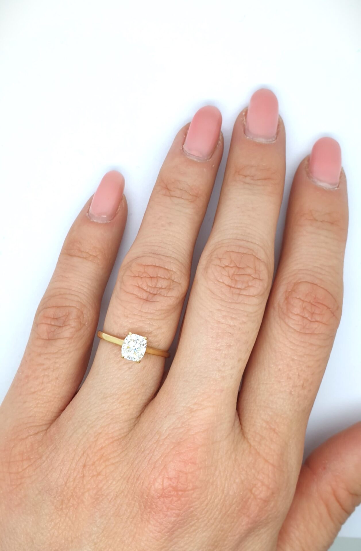 ⁦טבעת יהלום "קושן" 0.80ct⁩ – תמונה ⁦3⁩