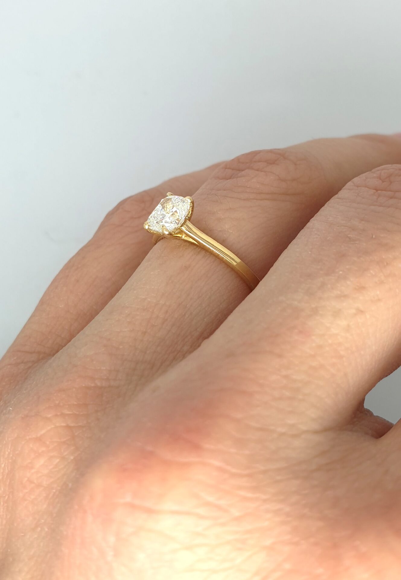 ⁦טבעת יהלום "קושן" 0.80ct⁩ – תמונה ⁦4⁩