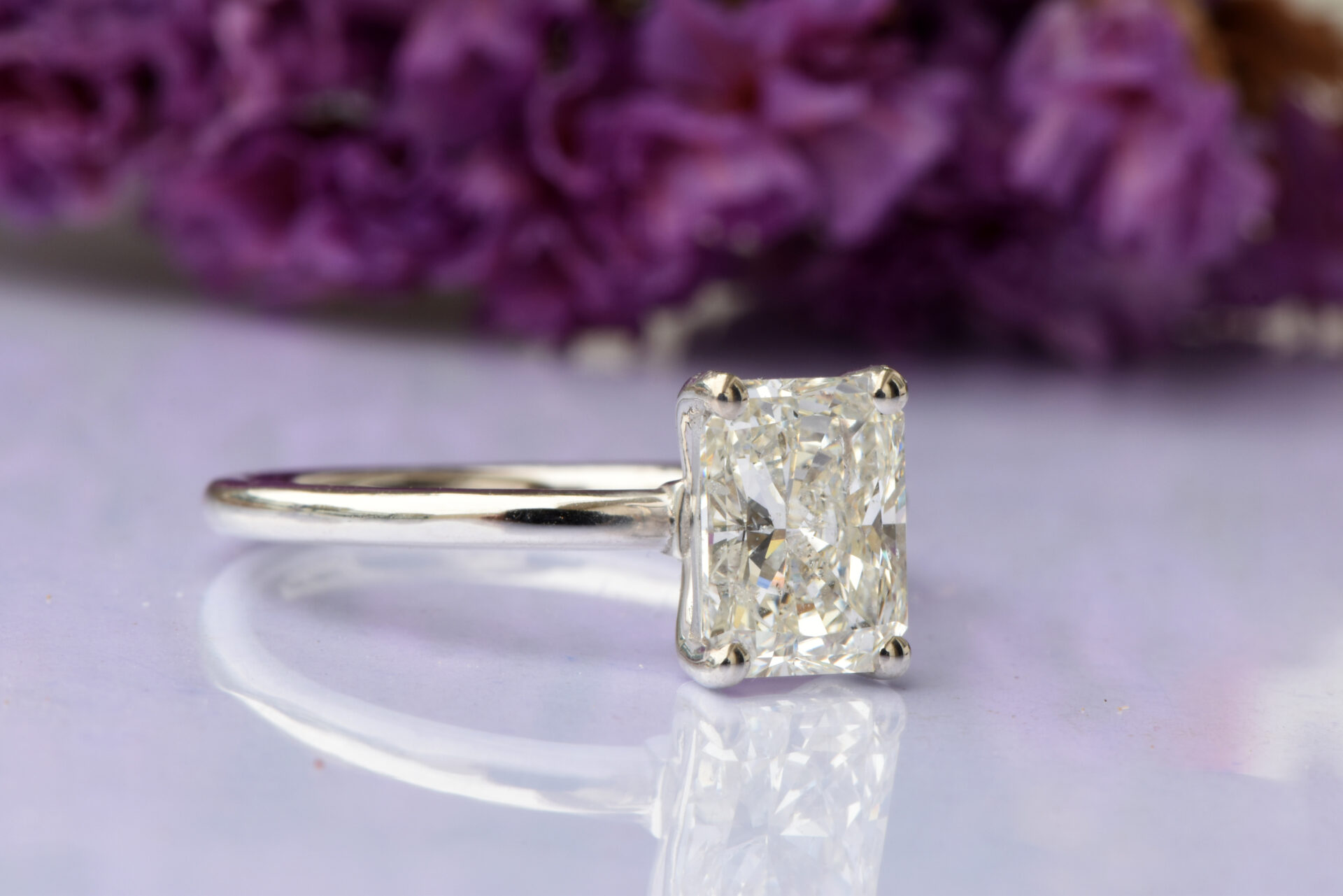 ⁦טבעת יהלום רדיאן 2 קראט⁩ – תמונה ⁦3⁩